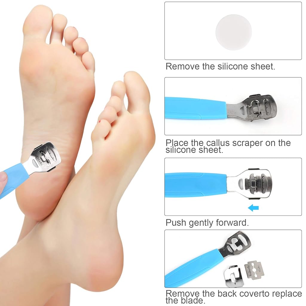 HANNEA Pedicure Tool Kit Ladies Portable Manicure Machine Foot Care 8 in 1 Professional Foot File Foot File Callus Remover Nail File Stainless Steel Foot File (Blue) HANNEA Pedicure Tool Kit Ladies Portable Manicure Machine Foot Care 8 in 1 Professional Foot File Foot File Callus Remover Nail File Stainless Steel Foot File (Blue)